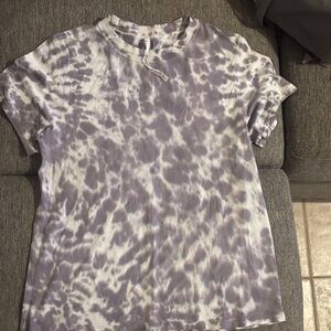 lululemon athletica Purple and White Tie-Dye Tee